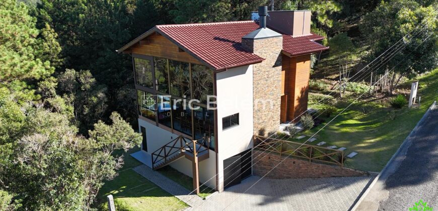 Casa em Angelim e Alvenaria com Vista para o Nascer do Sol – Village da Montanha | Vila da Cachoeira – Rancho Queimado/SC