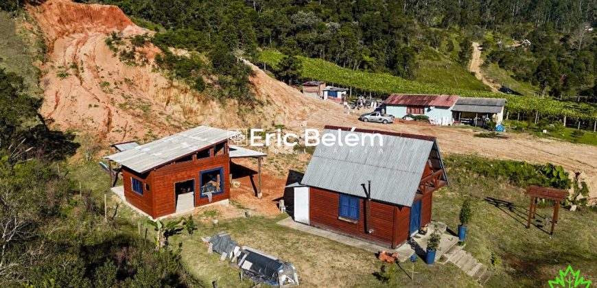 Terreno com chalé pré-finalizado – Anitápolis