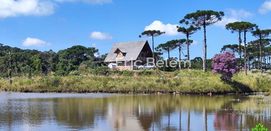 Sítio com Casa de 244m², 4,5 Hectares, 2 Lagos e Belíssimas Araucárias – Queimada Grande, Rancho Queimado/SC