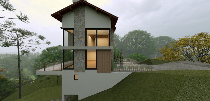 CASA DE ALTO PADRÃO EM CONSTRUÇÃO NO CONDOMÍNIO COSTA DA SERRA – VILA DA CACHOEIRA | RANCHO QUEIMADO/SC